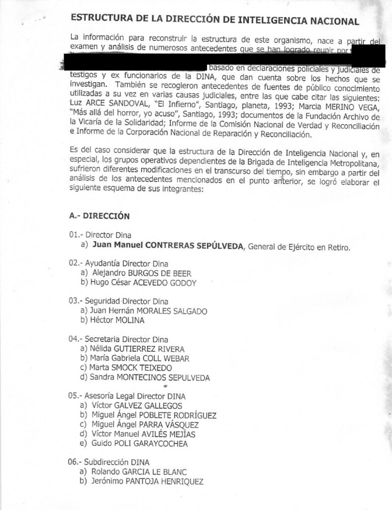 thumbnail of Estructura de la Dirección de Inteligencia Militar – DINA